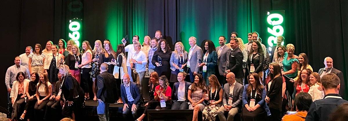 Group picture of winners from Loyalty Expo 2024 in Orlando Florida. It is a conference hosted by Loyalty 360.